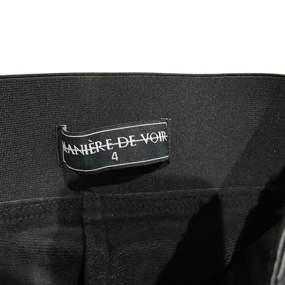 Manière de Voir Womens Quilted Faux Leather Leggings 4 High Waist Gothcore Moto - Picture 3 of 7